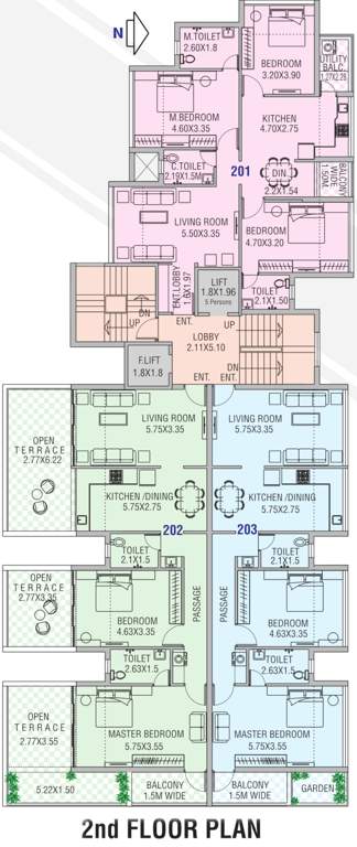  basera residency Basera Residency Cluster Plan for 2nd Floor