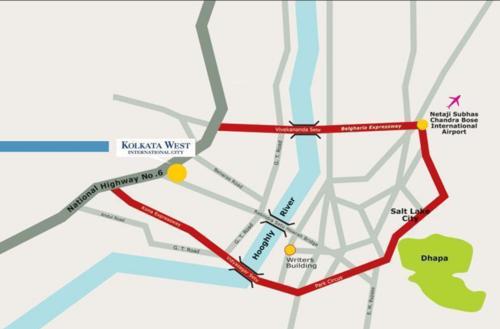  kolkata-west-international-city Location Plan