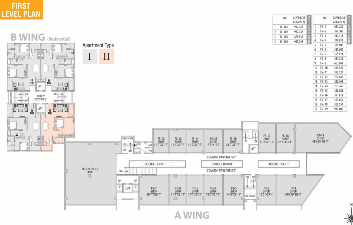  imperial A And B Cluster Plan for 1st Floor