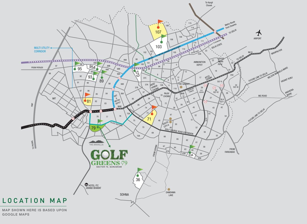  golf green Location Plan