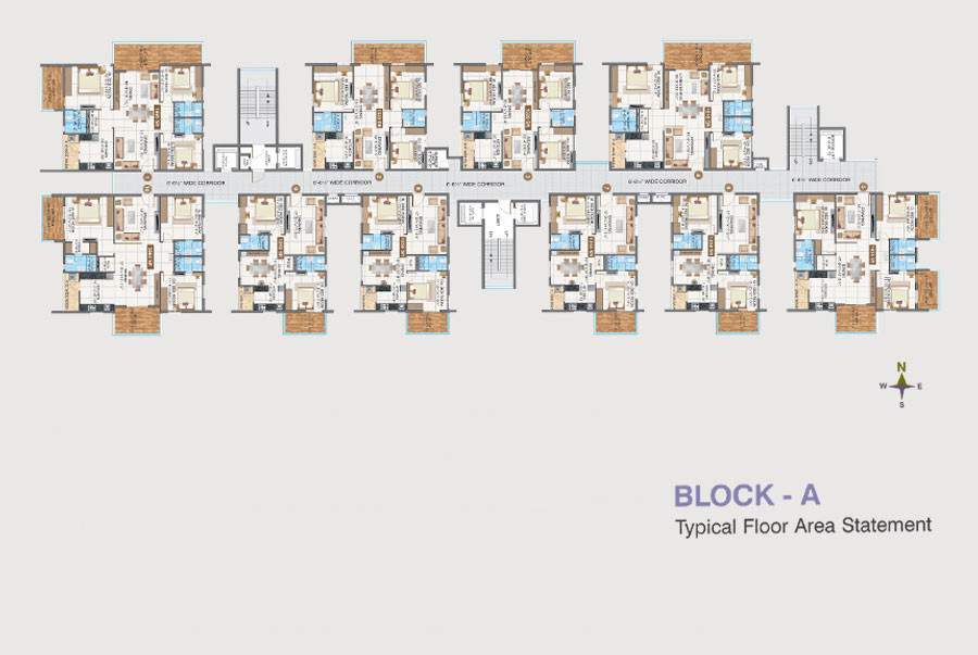  sunnyside Block A Cluster Plan for typical Floor