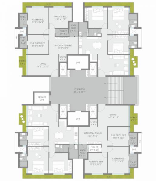 Block C Cluster Plan for typical Floor sanskar-sanidhya Block C Cluster Plan for typical Floor