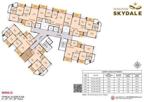  skydale-phase-4 Skydale Phase 4 Cluster Plan For 5th, 10th, 15th, 20th Floor 