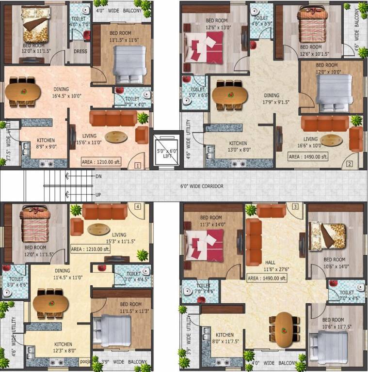  excellence and elegance Excellence Typical Cluster Plan
