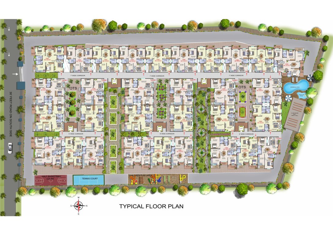  dwaraka trinity Dwaraka Trinity Cluster Plan for Typical Floor