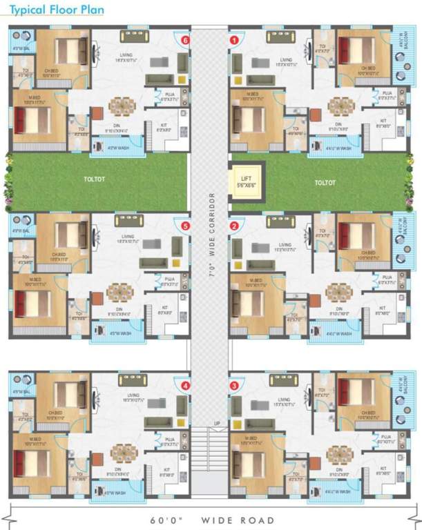  sathvika Sathvika Cluster Plan From 1st To 5th Floor