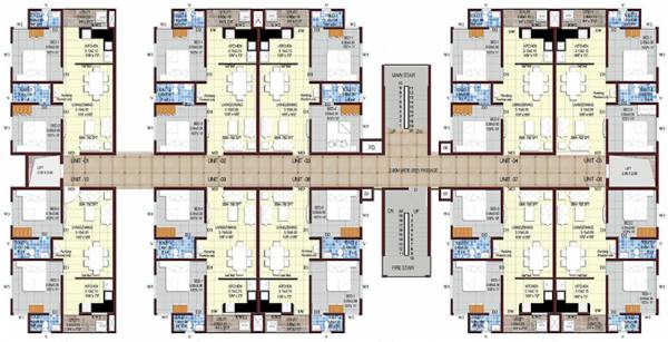 Block A Typical Cluster Plan From 1st to 9th Floor freesia Block A Typical Cluster Plan From 1st to 9th Floor