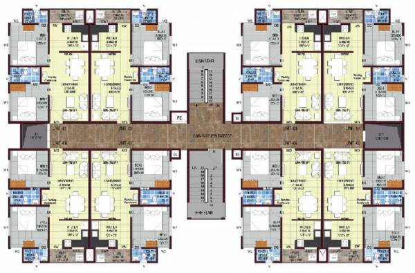 Block B Typical Cluster Plan From 1st to 9th Floor freesia Block B Typical Cluster Plan From 1st to 9th Floor