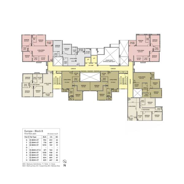  galaxia-phase-iii Block 8 Cluster Plan for 1st Floor