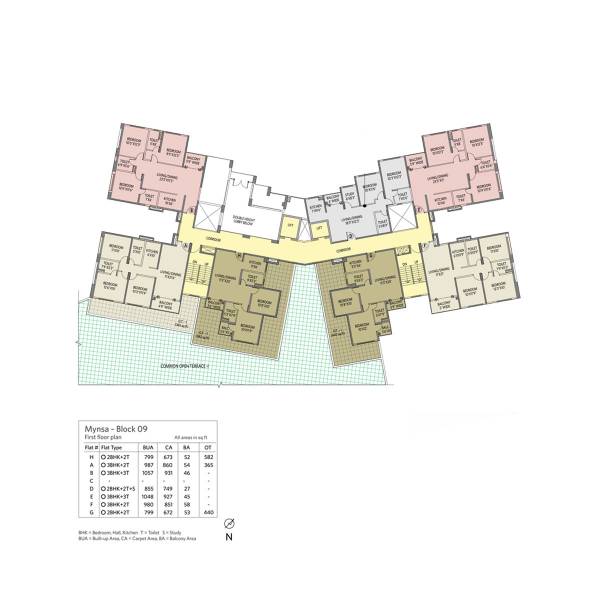  galaxia-phase-iii Block 9 Cluster Plan for 1st Floor