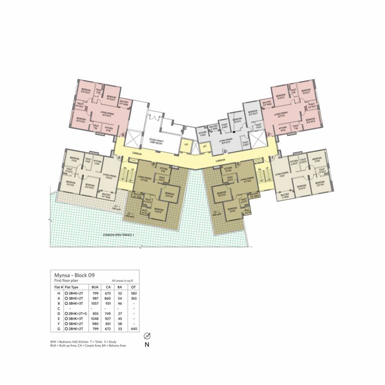  galaxia phase iii Block 9 Cluster Plan for 1st Floor
