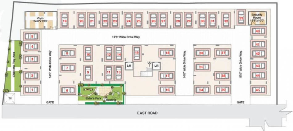  sai residency Cluster Plan For Ground Floor