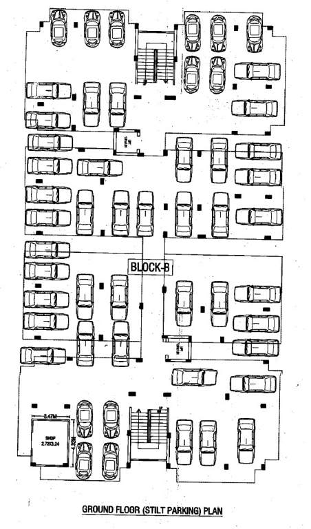  estate block a b c Block B Stilt Cluster Plan