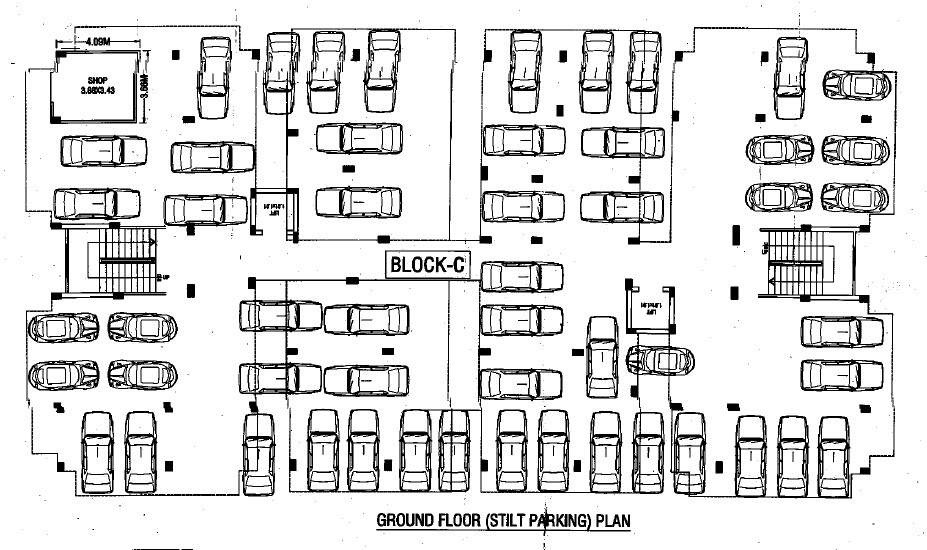  estate block a b c Block C Stilt Cluster Plan