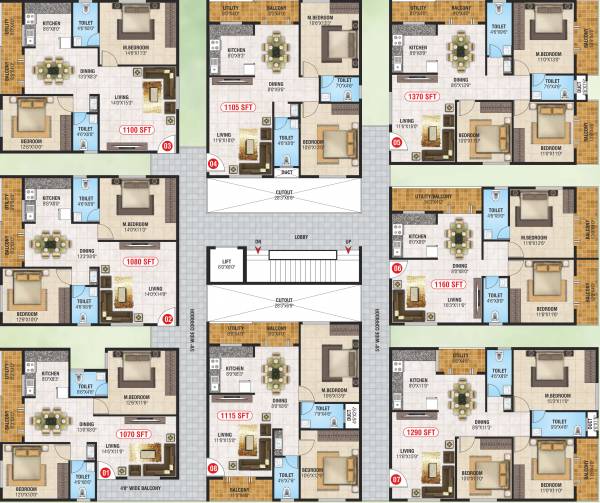  nest Nest Cluster Plan From 1st To 5th Floor