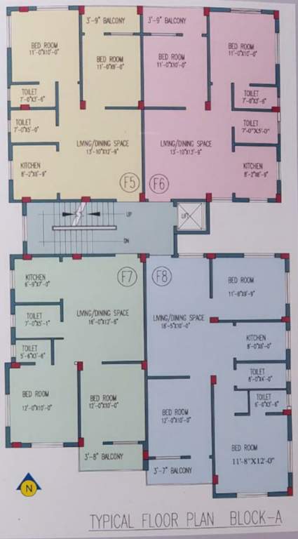  apanjan enclave Block A Cluster Plan from 1st to 4th Floor
