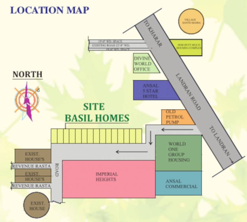  basil homes Location Plan