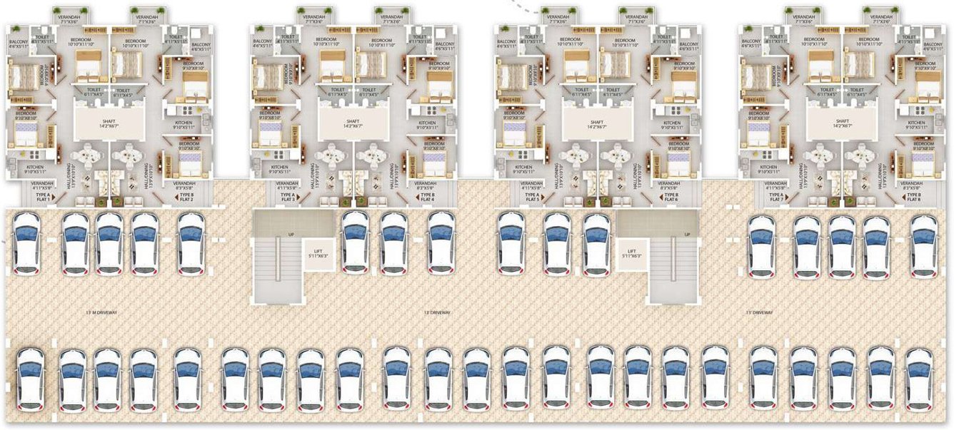  empire Block A & C Cluster Plan Of Ground Floor 