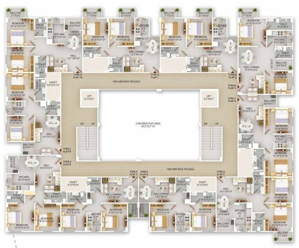  empire Block B Cluster Plan from 1st to 5th Floor