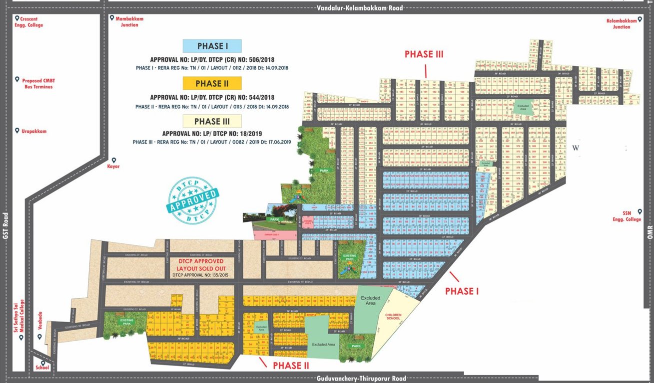  omr castle city phase iii Layout Plan