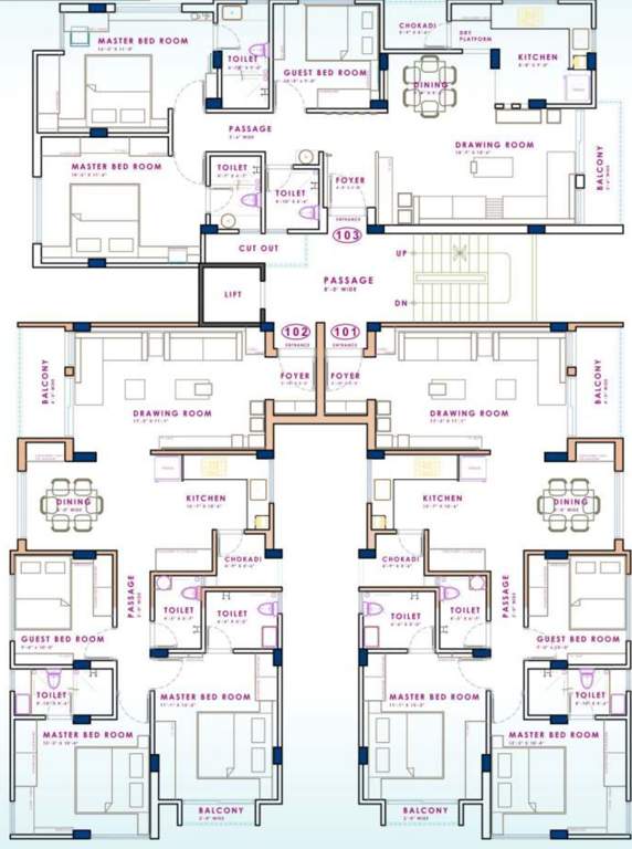  madhav flats Madhav Flats Cluster Plan