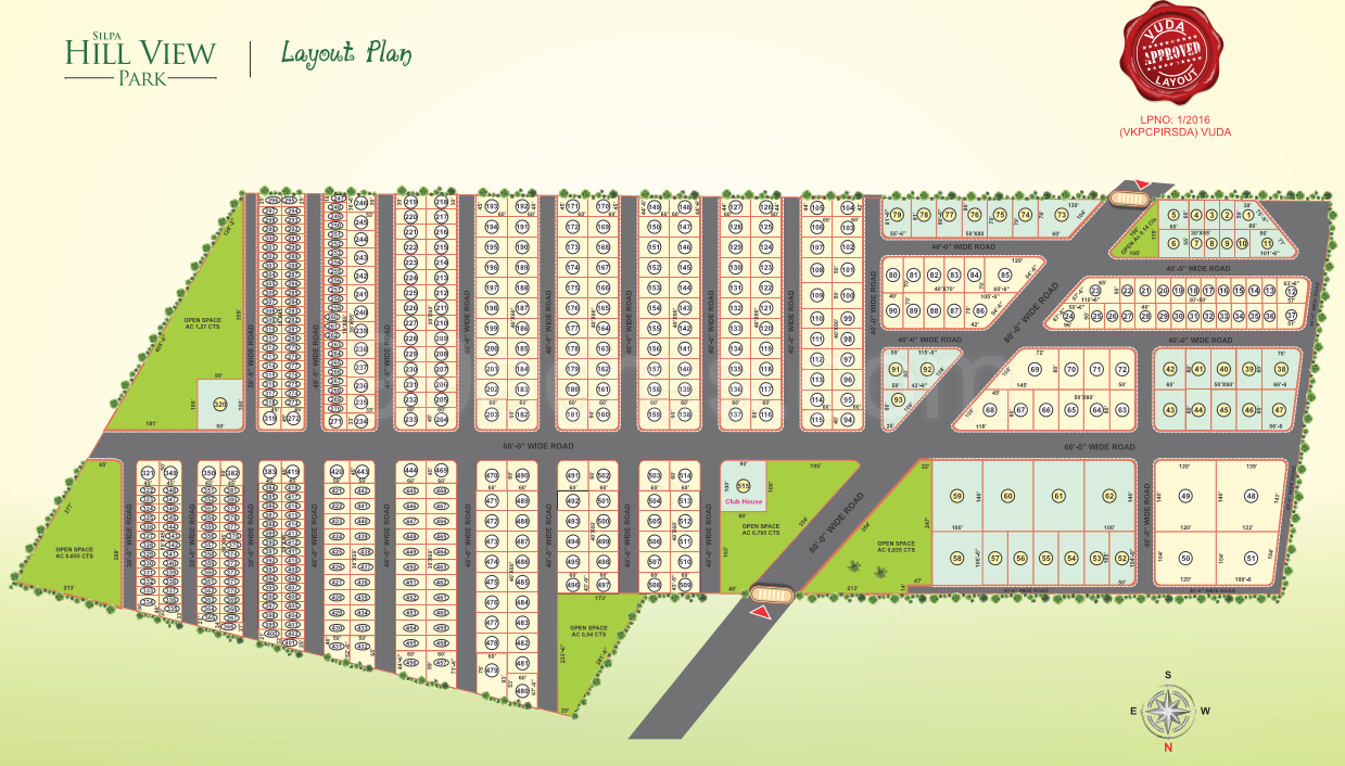  silpa hill view park Layout Plan