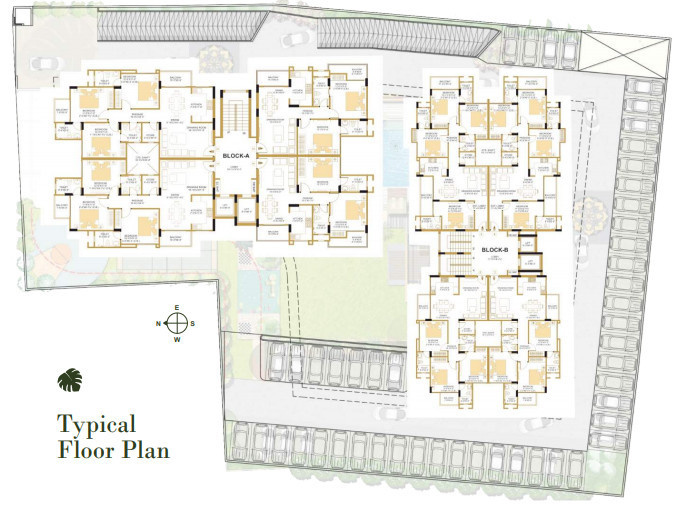  the palm Block A and B Cluster Plan for ground Floor
