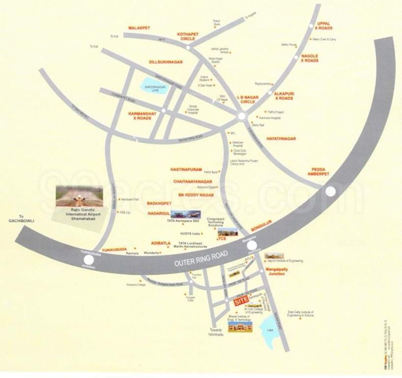  adibatla county Location Plan