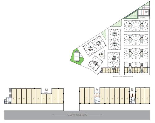 Block A, B, C, D, E, F, G, H, I, J, K, L, M, N And O Cluster Plan For Ground Floor krushna-heights Block A, B, C, D, E, F, G, H, I, J, K, L, M, N And O Cluster Plan For Ground Floor