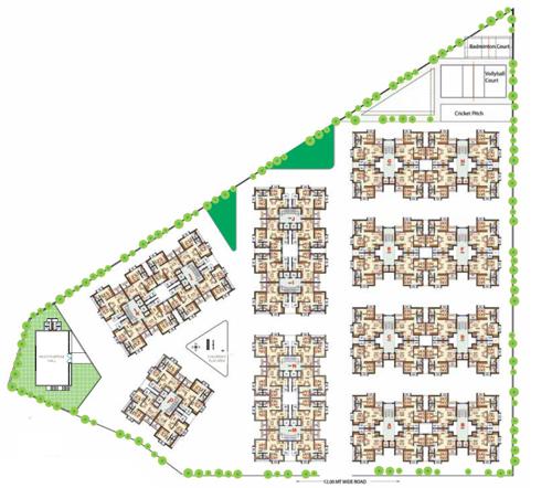 Block A, B, C, D, E, F, G, H, I, J, K, L, M, N And O Typical Cluster Plan krushna-heights Block A, B, C, D, E, F, G, H, I, J, K, L, M, N And O Typical Cluster Plan