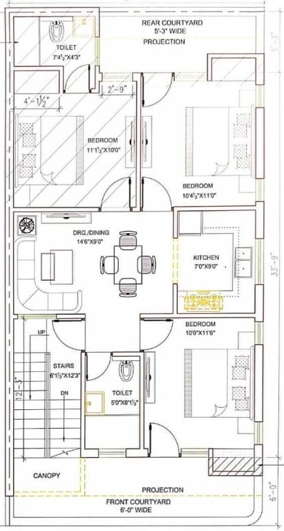  hare krishna home 4 Hare Krishna Home 4 Cluster Plan for Typical Floor
