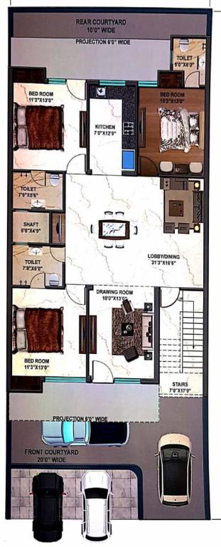 hare krishna home 5 Hare Krishna Home 5 Cluster Plan for Typical Floor