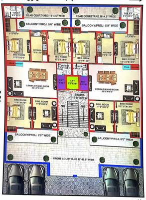 Hare Krishna Home 6 Cluster Plan for Typical Floor hare-krishna-home-6 Hare Krishna Home 6 Cluster Plan for Typical Floor