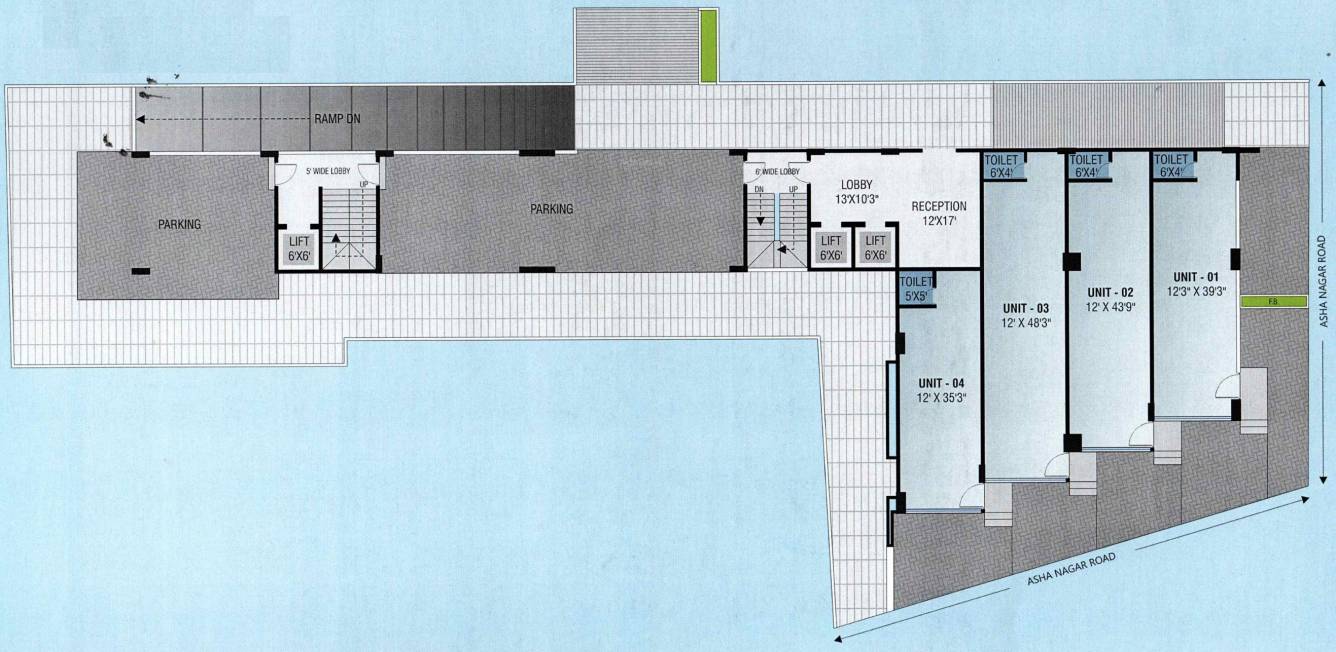 heights Block A+B Cluster Plan For Ground Floor