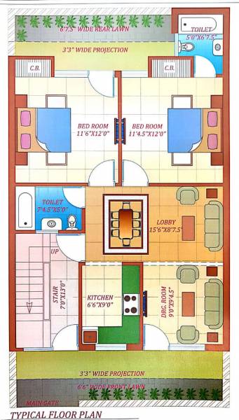 Krishna Home 9 Cluster Plan for Typical Floor krishna-home-9 Krishna Home 9 Cluster Plan for Typical Floor