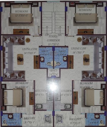  affordable-homes-2 Guru Ji Affordable Homes 2 Cluster Plan from 1st to 4th Floor