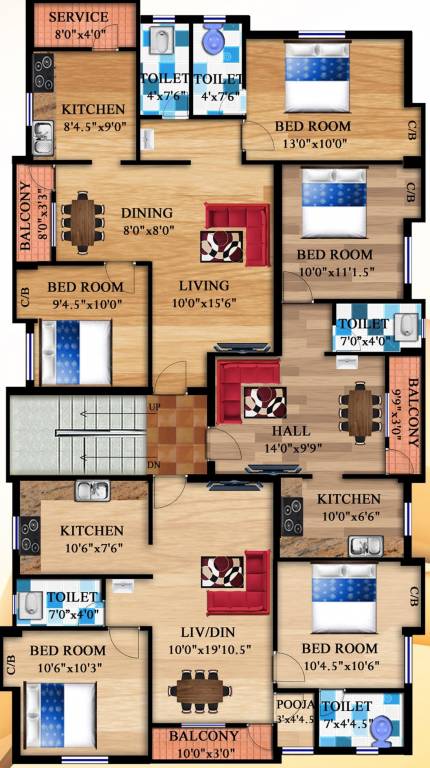  sri ayyan homes First And Second Floor Cluster Plan