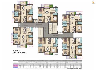  heights Block H Cluster Plan from 1st to 10th Typical Floor