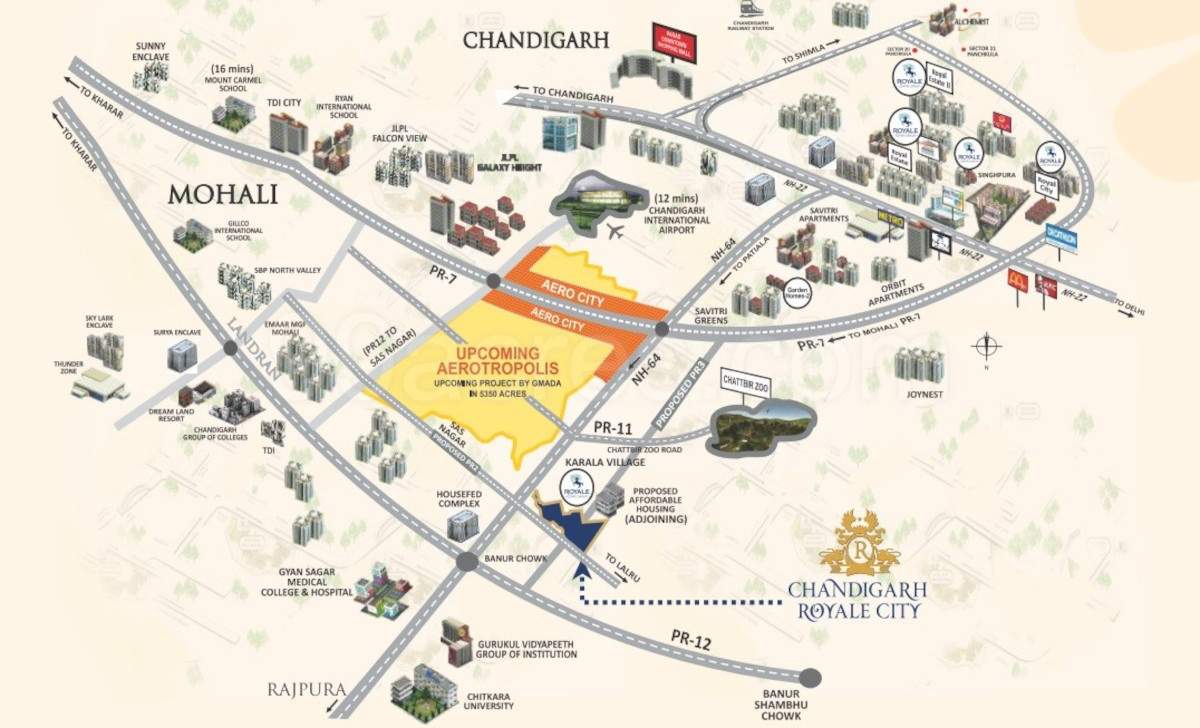 chandigarh royale city Location Plan
