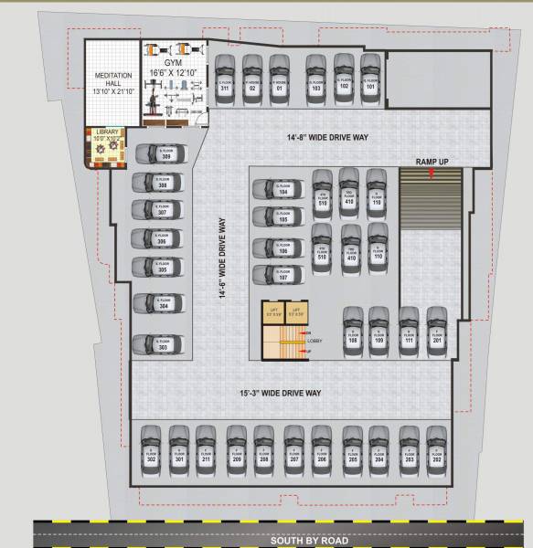  brundavan-residency Brundavan Residency Cluster Plan For Ground Floor