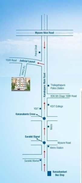  sumukha residency Location Plan