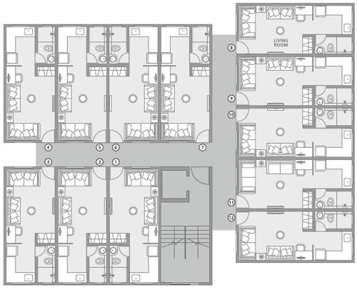  homes Gabadia Homes Cluster Plan from 1st to 6th Floor