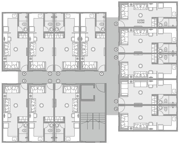  homes Gabadia Homes Cluster Plan from 1st to 6th Floor