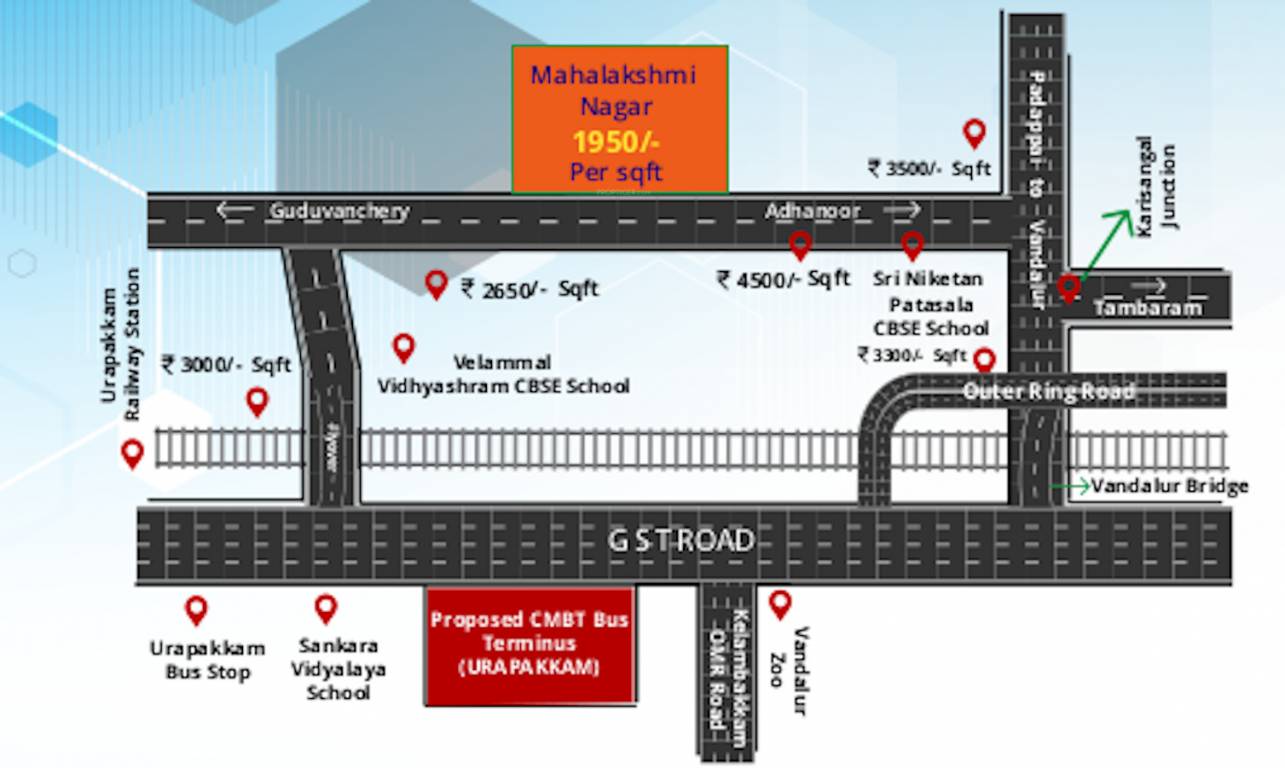  mahalakshmi nagar Location Plan