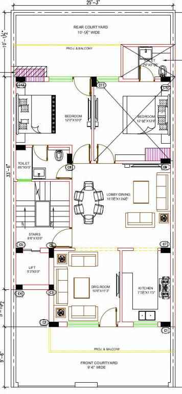 floor 6 Floor 6 Cluster Plan for Typical Floor