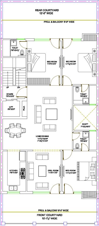  floor 8 Punit Floor 8 Cluster Plan from 1st to 4th Floor