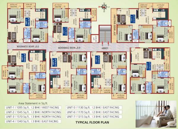  alpine Alpine Cluster Plan for Typical Floor
