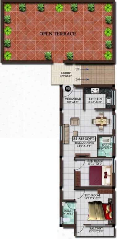  vishnu Vishnu Cluster Plan for 2nd Floor