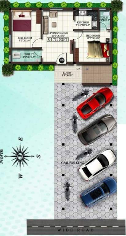  vishnu Vishnu Cluster Plan for ground Floor