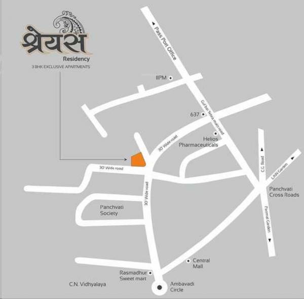  shreyas-residency Location Plan